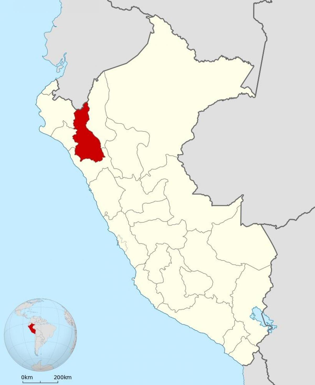 карта на cajamarca Перу