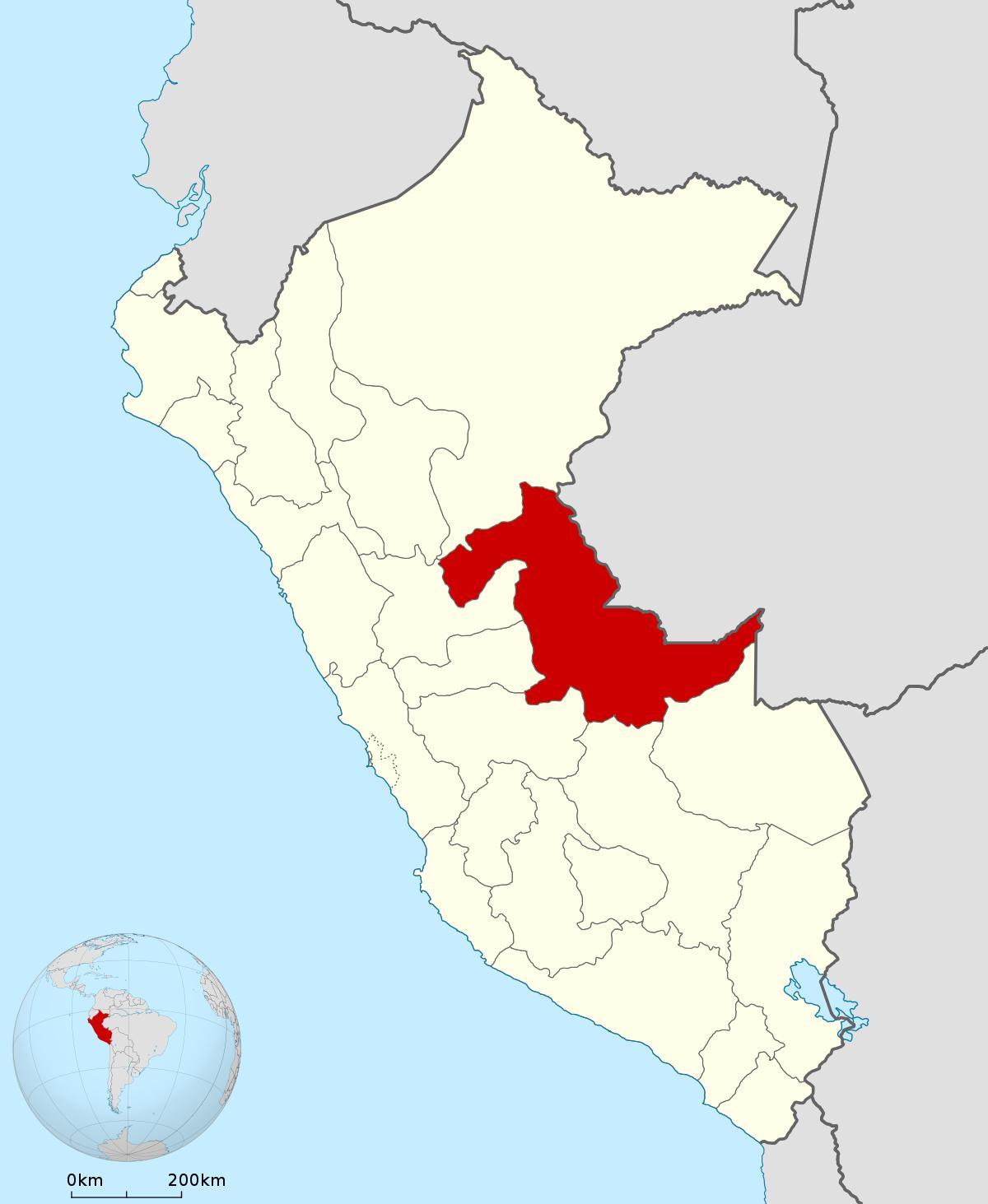 карта на pucallpa Перу