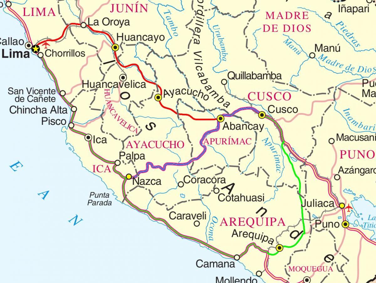 карта на cusco Перу