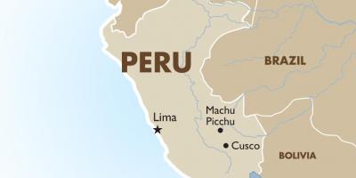 Мапа на Перу и околните земји