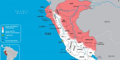 Мапа на Перу маларија