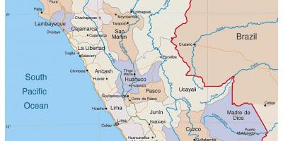 Карта на детална мапа на Перу