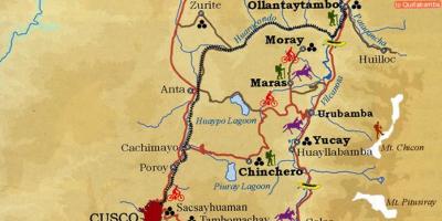 Карта на светото долина cusco Перу
